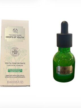 THE BODY SHOP Drops of Youth Serum NIB 30 ml 1 oz Edelweiss Skin Care Vegan